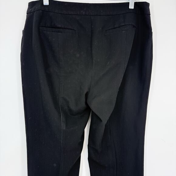 Chicos 1.5 Flat Front Dress Pants size Medium Black 29" inseam Taper Leg - Picture 5 of 11
